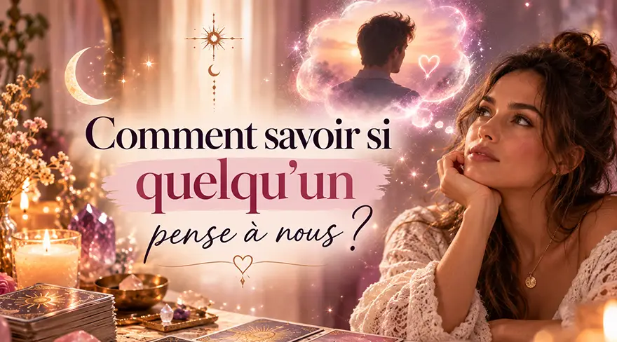 Portrait de Léa dans une ambiance douce et élégante, évoquant les questions amoureuses et le besoin de comprendre une relation.