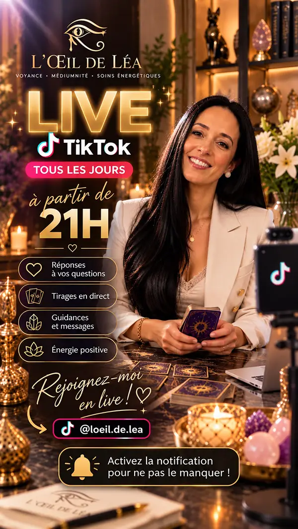 Retrouvez-moi en LIVE sur TikTok Live voyance en ligne sur TikTok avec L2a tous les jours